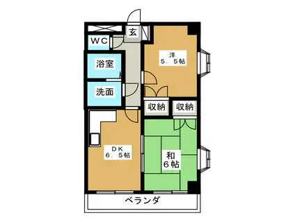 エクステリアうだがわビル(2DK/4階)の間取り写真