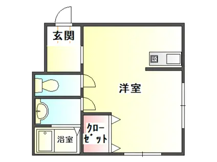 プレステージ三田本町(ワンルーム/1階)の間取り写真