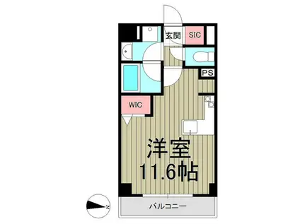 エミグランド湘南(ワンルーム/2階)の間取り写真