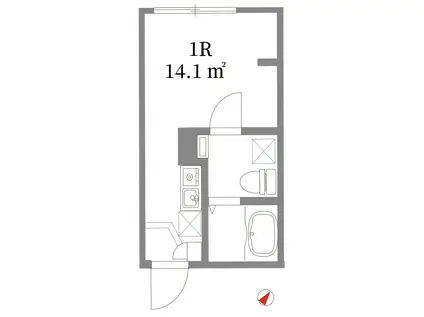 CLAUDIA SENJU(ワンルーム/2階)の間取り写真