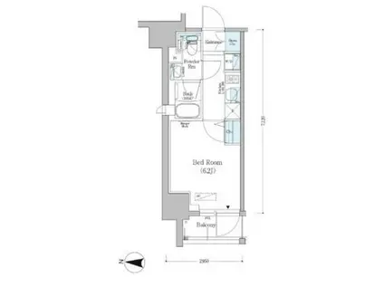 アーバネックス南品川(1K/6階)の間取り写真
