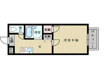 マンションパルス(1K/2階)の間取り写真