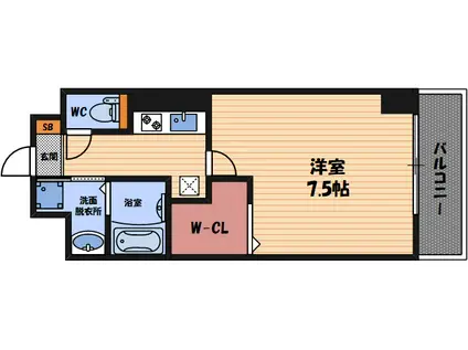 REXIA SHIN UMEDA DUO(1K/3階)の間取り写真