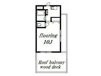 アップスタイルビル(1K/3階)の間取り写真