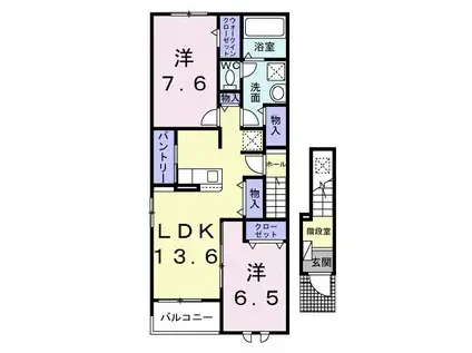 フィエルテ(2LDK/2階)の間取り写真