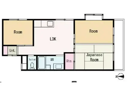 リグランド国立(2SDK/2階)の間取り写真