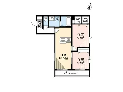 MAISON DE MORI(2LDK/2階)の間取り写真