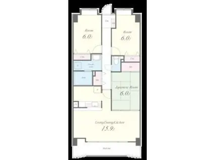 リーフマンショングロリアス(3LDK/4階)の間取り写真