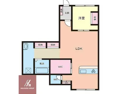 リバーサイドニシムラ(1LDK/1階)の間取り写真