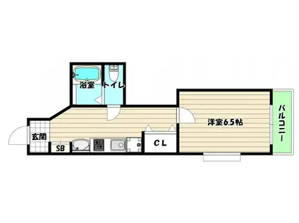 CASA MT東三国(1K/5階)の間取り写真