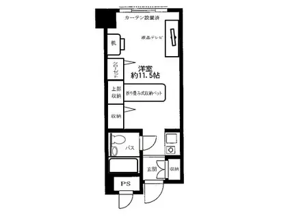 メゾン大塚(ワンルーム/7階)の間取り写真