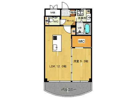 ルナ・ピエーナ(1LDK/3階)の間取り写真