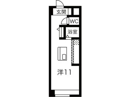 CROSS POINT(ワンルーム/4階)の間取り写真