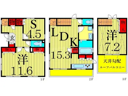立石6丁目ヘーベルハウス(2SLDK/1階)の間取り写真