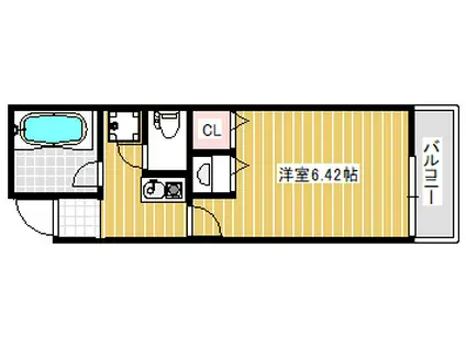 アビタシオン桃谷(1K/3階)の間取り写真