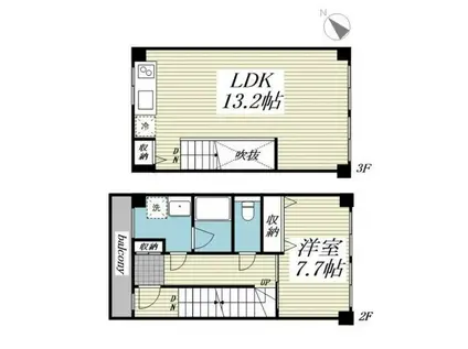 渋谷東一丁目集合(1LDK/1階)の間取り写真
