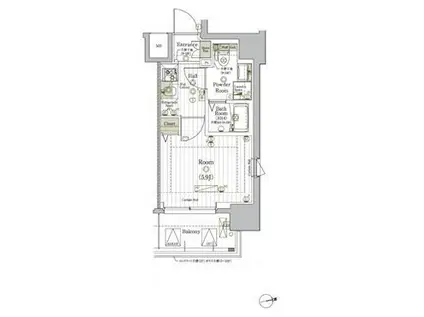 リライア大森(1K/10階)の間取り写真