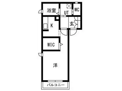 AMBICIA南舘(1K/1階)の間取り写真