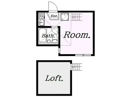 ユナイト浜町ジャック(ワンルーム/1階)の間取り写真