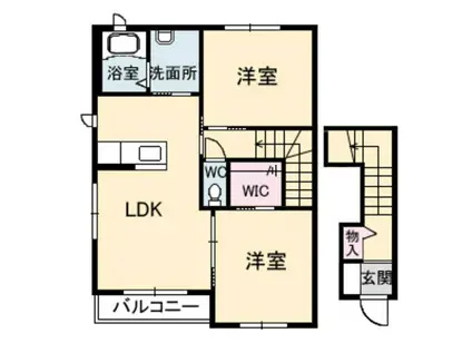 メゾンスカイヒルズ G棟(2LDK/2階)の間取り写真
