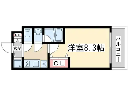 スプランディッド新大阪3(1K/12階)の間取り写真