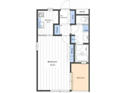 アン・ドーレ(1K/2階)の間取り写真