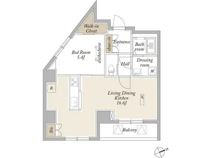 アークマーク上北沢(1LDK/4階)の間取り写真