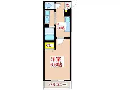 PROCEED SHINEI(1K/5階)の間取り写真