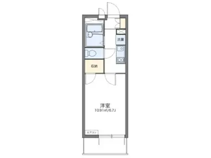 レオパレスグランシャリオ(1K/3階)の間取り写真