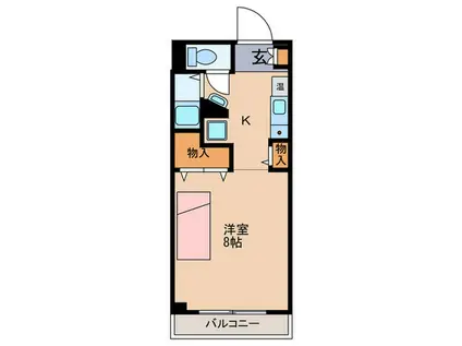 ハイツ高樋2(1K/1階)の間取り写真