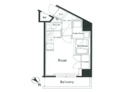プレミアムキューブ北品川(1K/4階)の間取り写真