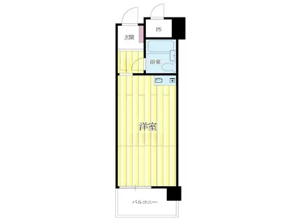 ダチロン高城(ワンルーム/3階)の間取り写真