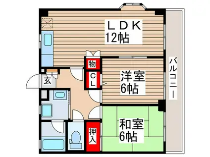サンライズマンション(2LDK/3階)の間取り写真