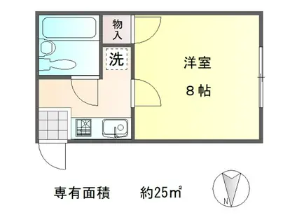 ファーストステージK2(1K/1階)の間取り写真