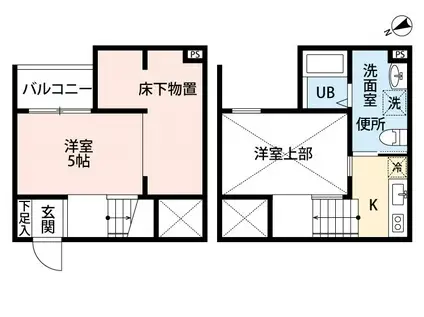 GRANDE MARE 枇杷島 (ワンルーム/2階)の間取り写真