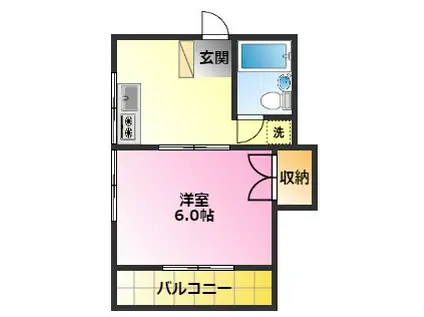 ホワイトコーポ(1K/2階)の間取り写真