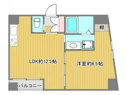 B.DOUGASHIBA(1LDK/7階)の間取り写真