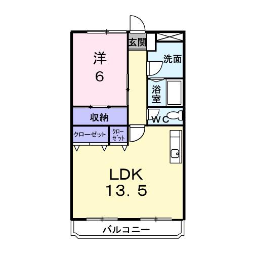 ニューマリッチミマヤ(1LDK/2階)の間取り写真