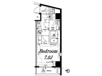 アクサス王子神谷STA(1K/3階)の間取り写真