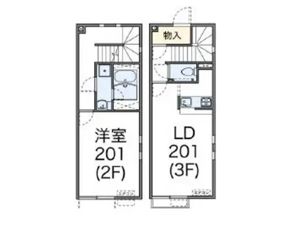 レオネクスト壽光III(1LDK/2階)の間取り写真