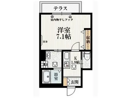 TRUST MAISON(1K/1階)の間取り写真