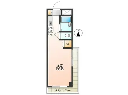 TNKビル(1K/3階)の間取り写真