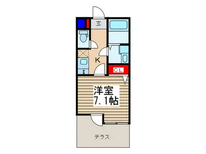 NOARK緑町(1K/1階)の間取り写真