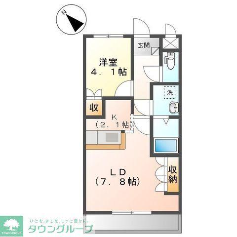 レグルスハイム(1LDK/2階)の間取り写真