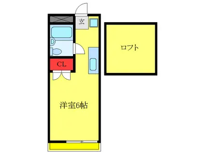 ハイツエミール(ワンルーム/1階)の間取り写真