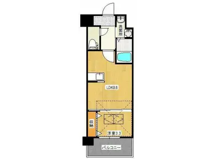 RIZ GRANDE花畑駅前(1LDK/6階)の間取り写真