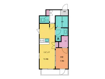 東和ビル本町(1LDK/2階)の間取り写真