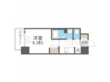 エスラル(2LDK/2階)の間取り写真