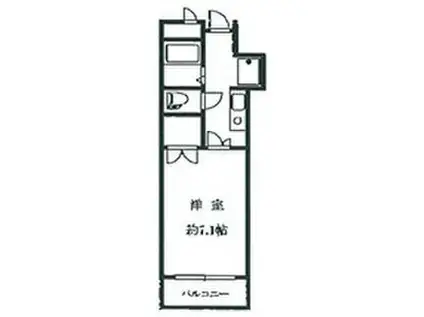 レジデンス佐々木(1K/4階)の間取り写真