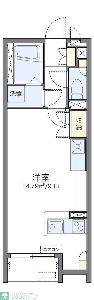 レオネクスト絆(ワンルーム/2階)の間取り写真